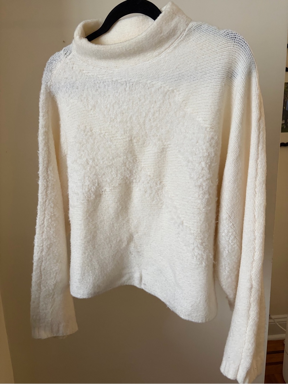 Abercrombie Cozy Cream Mock Neck Women's Sweater size S/M